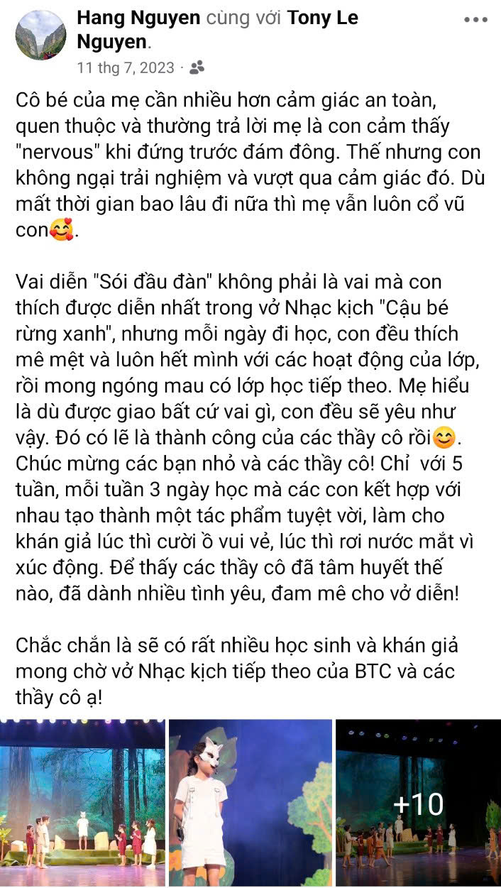 Feedback phụ huynh - Dự án The Jungle Book